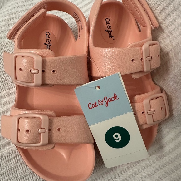 Cat & Jack Other - Cat & Jack Pink Sandals with Adjustable Ankle Strap